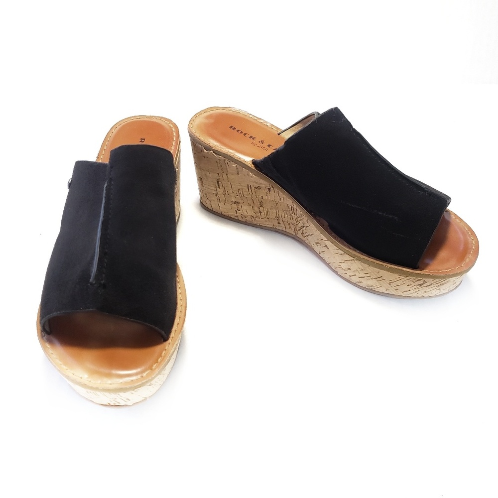 7.5 Rock & Candy Wylda Suede Cork Platform Wedge